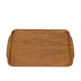 Groot teakhouten vintage Silva dienblad