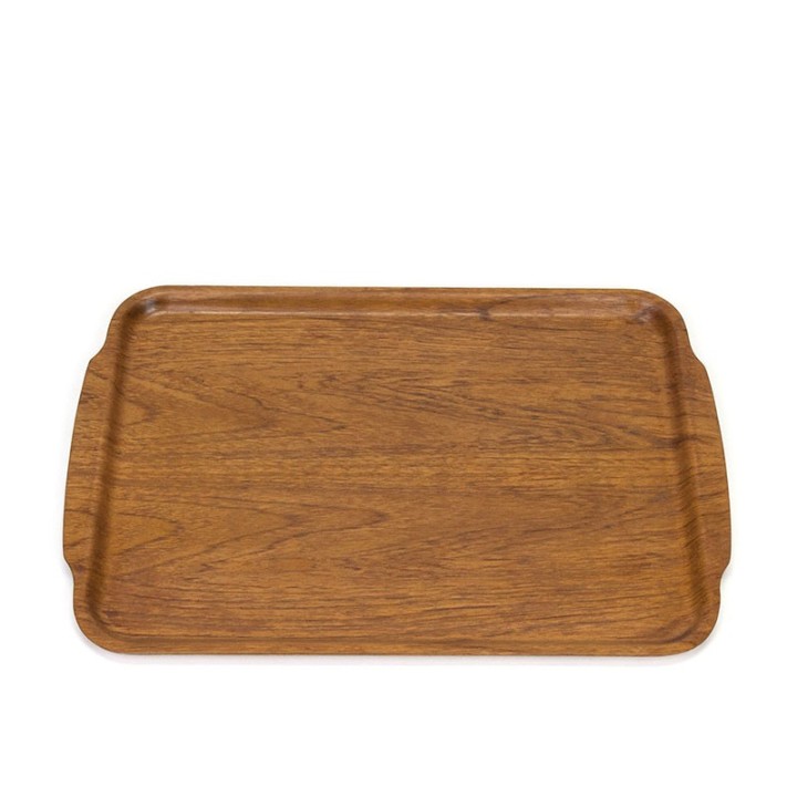 Large teak vintage Silva tray