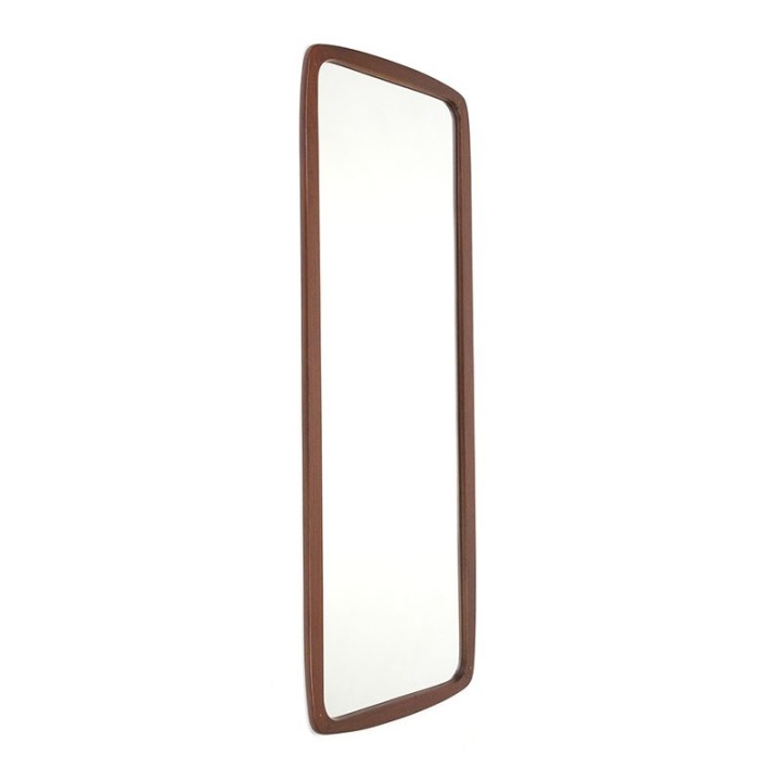 Groot model vintage Deense teakhouten spiegel