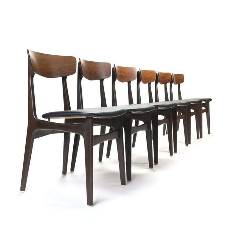 Set of 6 vintage Schiønning and Elgaard chairs