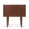 Danish vintage small chest of drawers with 3 drawers in teak
