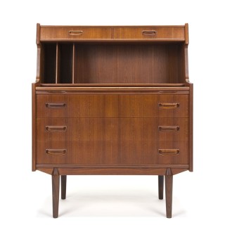 Mid-Century Deense vintage secretaire in teakhout
