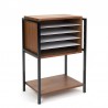 Small vintage filing cabinet from SIS Denmark with teak detail