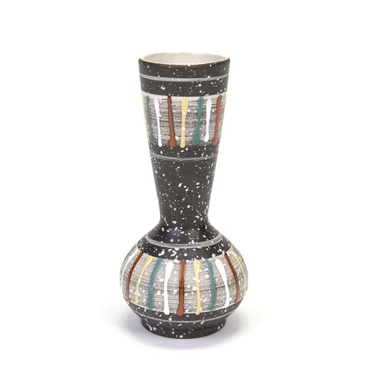 Vintage aardewerken jaren 50 bloemenvaasje