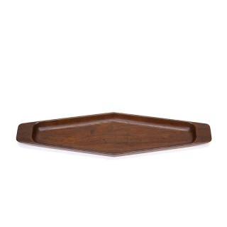 Teakhouten vintage Deens dienblad van Skjøde Skjern