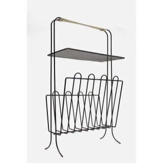 Magazine holder with perforated metal sheet - Retro Studio