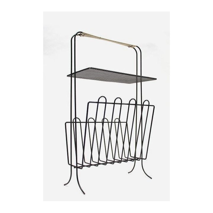Magazine holder with perforated metal sheet - Retro Studio