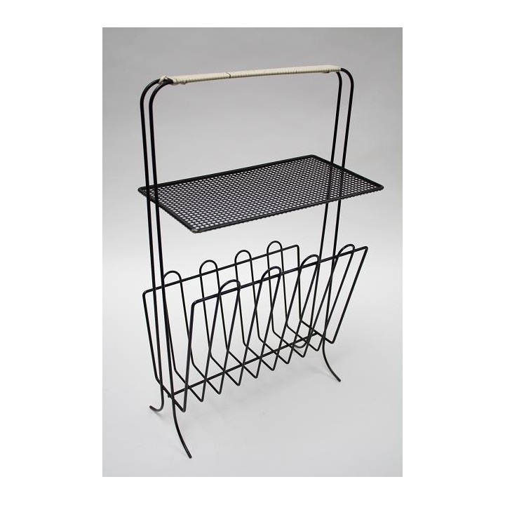 Magazine holder with perforated metal sheet - Retro Studio