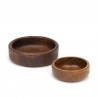 Vintage set of 2 teak small bowls