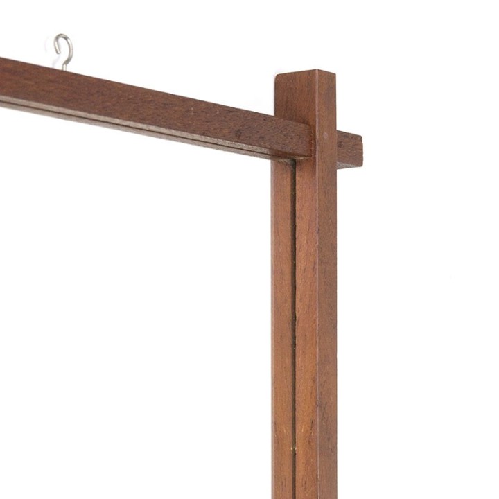 Deense teakhouten vintage spiegel jaren zestig