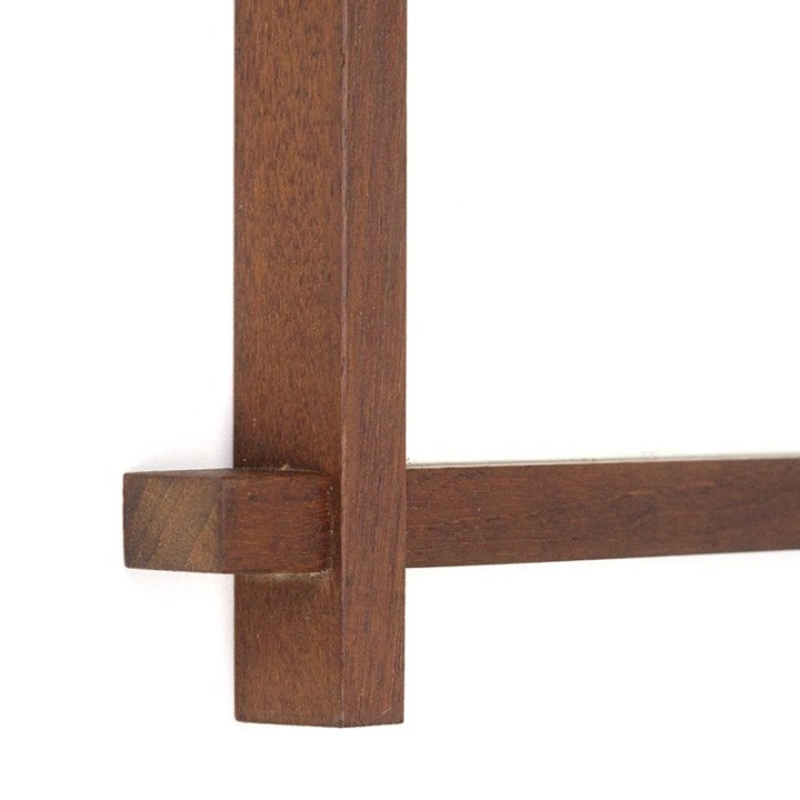 Deense teakhouten vintage spiegel jaren zestig