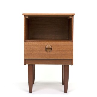 Teakhouten nachtkastje zestiger jaren vintage
