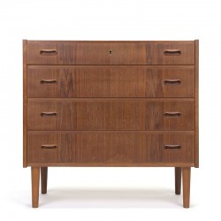 Danish chest of drawers in teak vintage model with 4 drawers