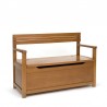 Vintage wooden children's bench with flap