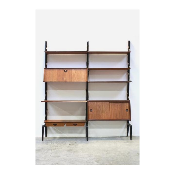 Webe wandsysteem teak - Retro Studio