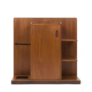 Vintage teak gangmeubel met paraplustandaard