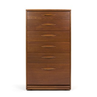 Vintage teakhouten hoog model ladekast van Austinsuite