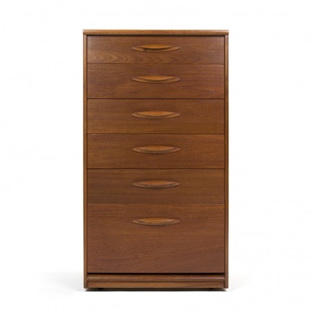 Vintage teak tallboy chest of drawers from Austinsuite