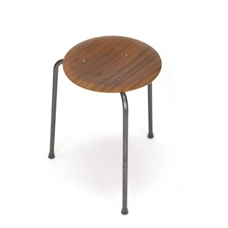 Danish vintage stool in style by Arne Jacobsen