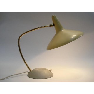 Jaren 50 tafellamp geel/ koper - Retro Studio