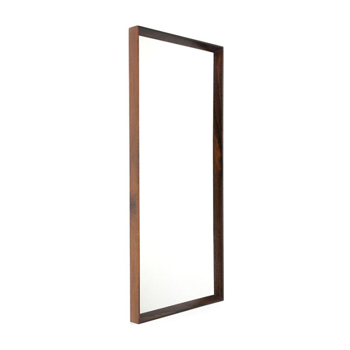 Large rosewood vintage mirror from Aarhus