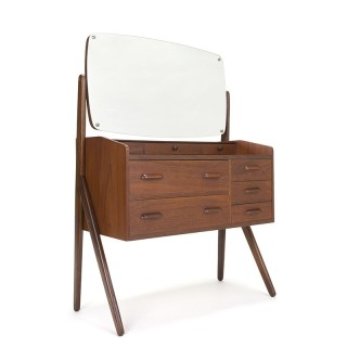 Deense kaptafel in teak vintage jaren zestig