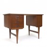 Vintage Deens teakhouten klein model bureau