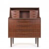 Vintage Deense mid-century teakhouten secretaire