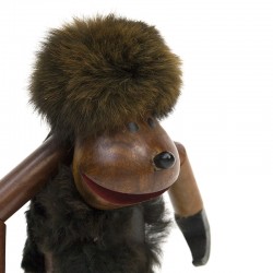 Vintage teakhouten troll aap in Kay Bojesen stijl