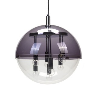 Plexiglass vintage pendant with chrome details