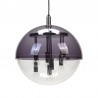Plexiglazen vintage hanglamp met chromen details