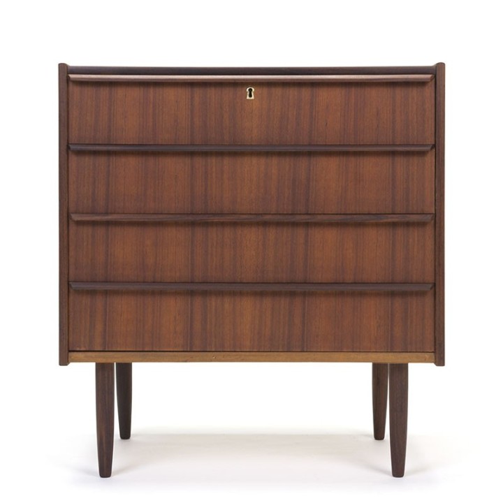 Vintage dresser with 4 drawers in teak from Denmark