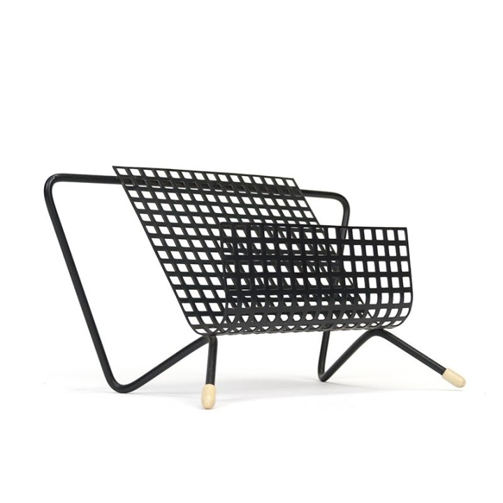 Perforated metal vintage letter holder from the 50s