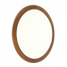 Teakhouten vintage rond model Deense spiegel