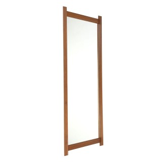 Grote vintage teakhouten Deense spiegel