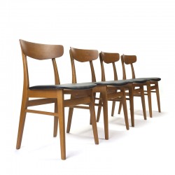 Deense set van 4 vintage Farstrup stoelen