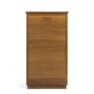 Eiken vintage Deense archiefkast klein model