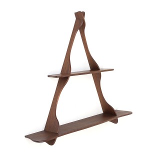 Organic Danish vintage spice rack in teak