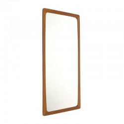 Teak vintage rectangular model Danish mirror