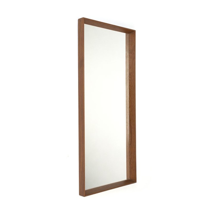 Large Danish vintage mirror in teak frame