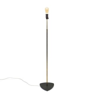 Vintage vloerlamp jaren vijftig Deens in messing