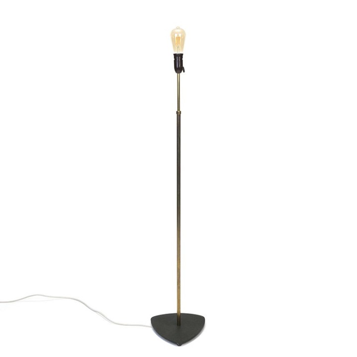 Vintage 1950s Danish floor lamp in brass