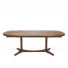 Large model oval vintage design dining table in teak