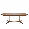 Large model oval vintage design dining table in teak