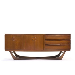 Vintage low sideboard in teak