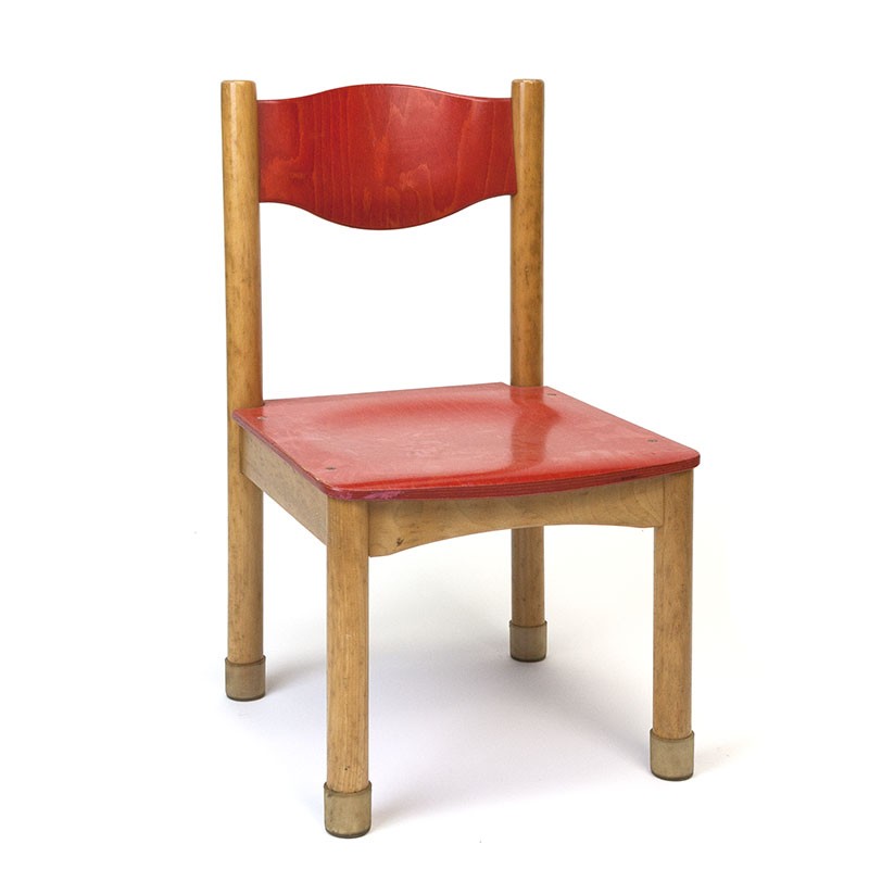 Wooden school chair by Schilte