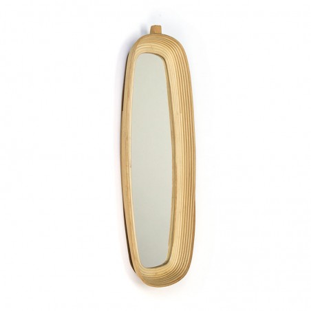 Vintage bamboo mirror from the sixties