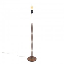 Floor lamp teak with brass vintage Danish model
