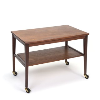 Teakhouten trolley vintage Deens design