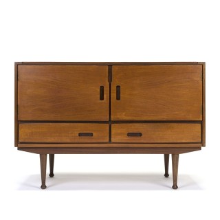 Vintage teak small low sideboard